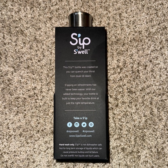 Sip by S'well 15-oz Stainless Steel Water Bottle: Marshmallow White - Picture 2 of 5